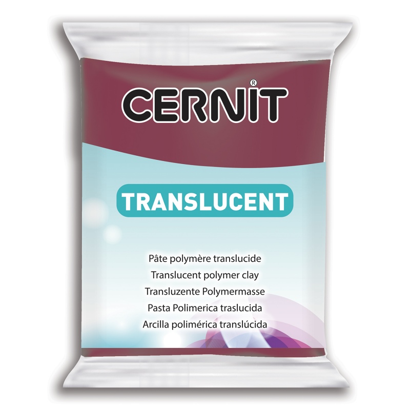 Cernit Translucent oven-bake polymer clay, glitter white, Nr. 010, 56 gr