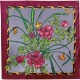 Silk scarves with preprinted gutta lines