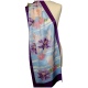 Silk scarves with preprinted gutta lines