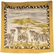 Silk scarves with preprinted gutta lines