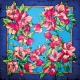 Silk scarves with preprinted gutta lines