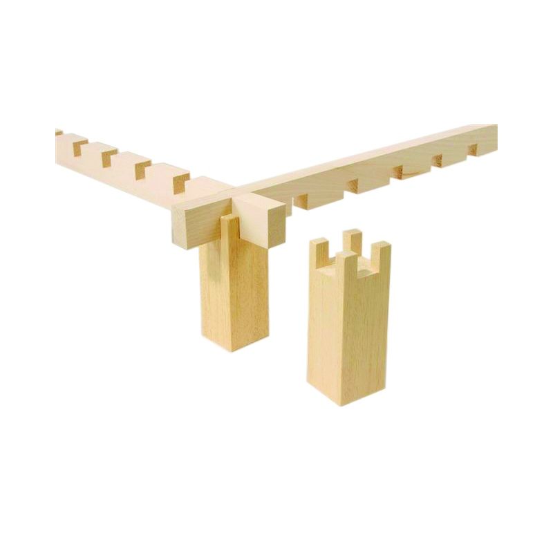 Set von 4 Halterungen aus Holz